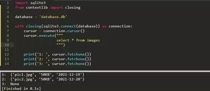 Примеры использования SQLite в Python