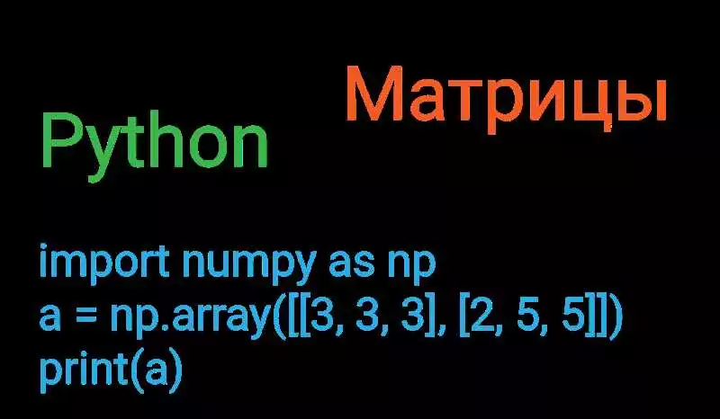 Изучение матричных операций на Python с помощью библиотеки NumPy